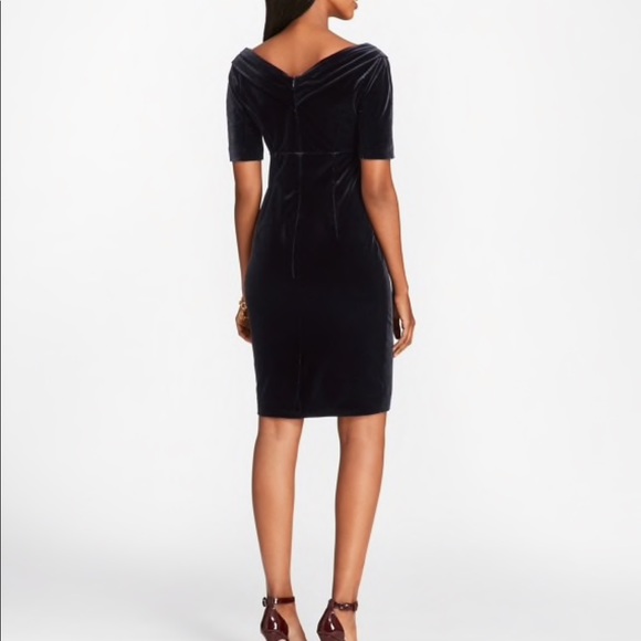 NWT Brooks Brothers Velvet Sheath Dress - Picture 4 of 6